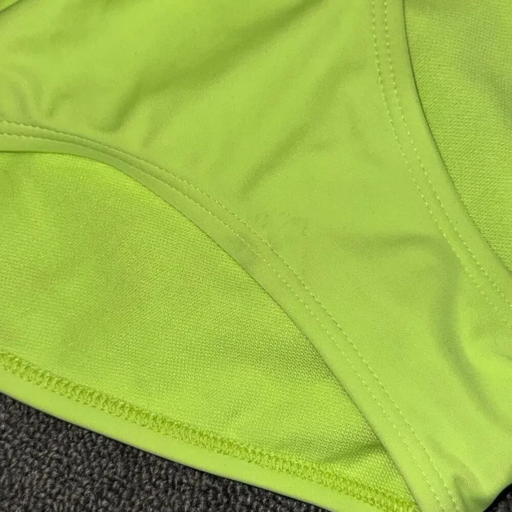 No Boundaries Y2K Lime/Neon Green Bikini Bottom Boho Women's Size Large NWT